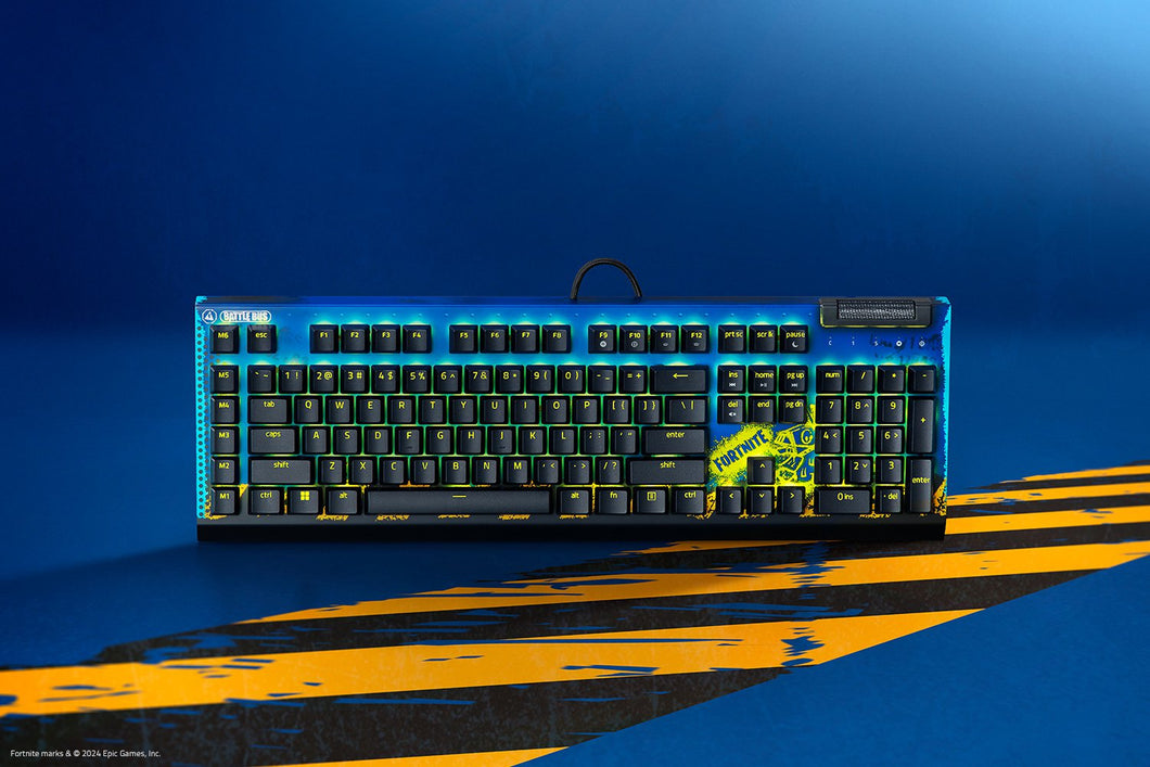 Razer BlackWidow V4 X - Yellow Switch - US - Fortnite Edition