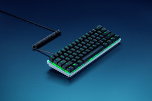 Razer PBT Keycap + Coiled Cable Upgrade Set - Classic Black