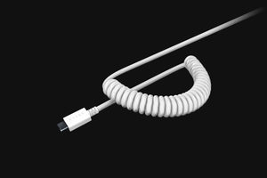 Razer PBT Keycap + Coiled Cable Upgrade Set - Mercury White