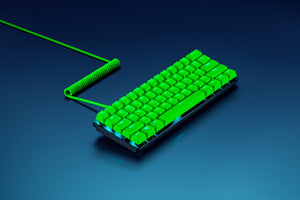 Razer PBT Keycap + Coiled Cable Upgrade Set - Razer Green
