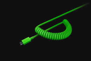 Razer PBT Keycap + Coiled Cable Upgrade Set - Razer Green